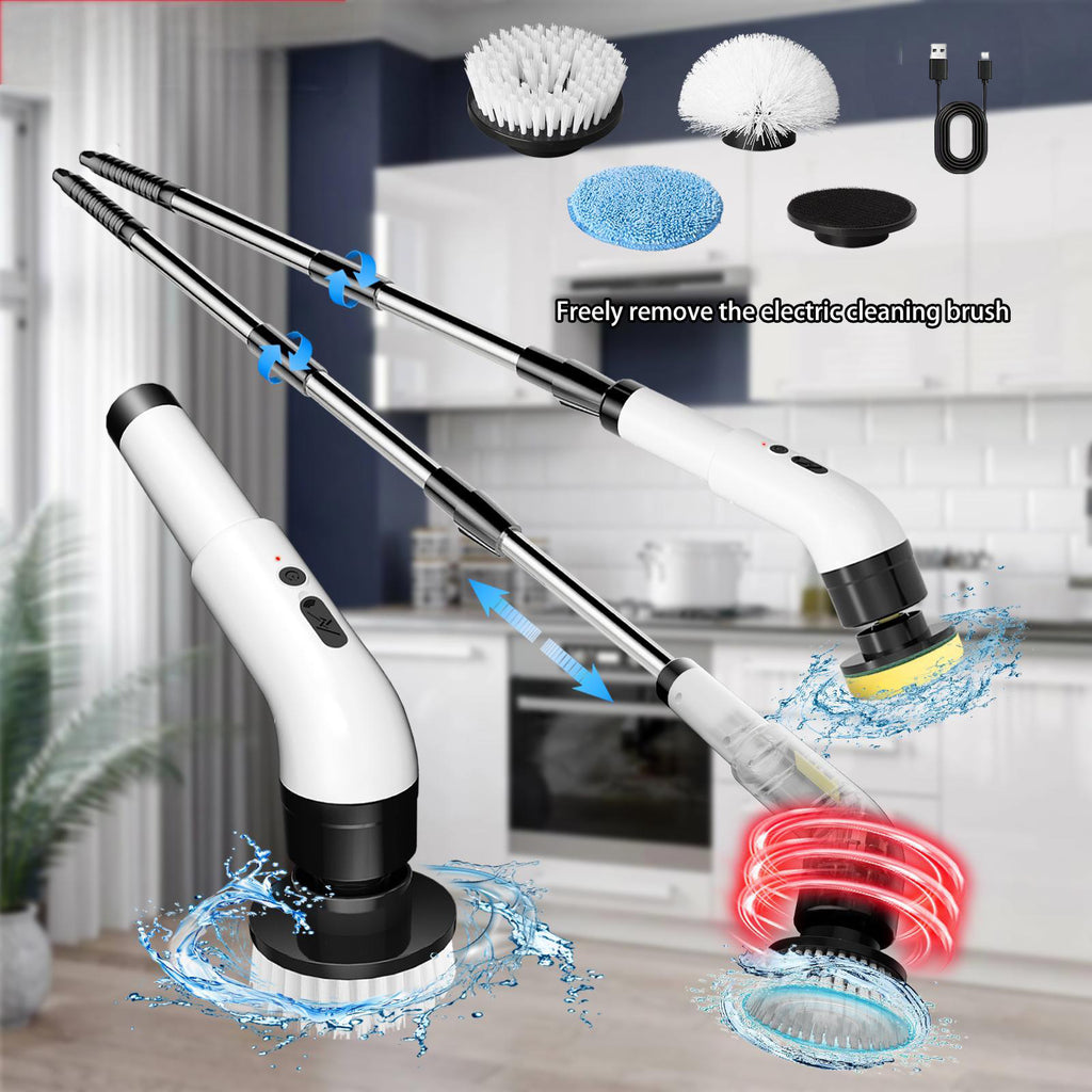 IAGREEA Electric Spin Scrubber for Cleaning Bathroom: Cordless Power Shower Scrubber - Electric Cleaning Brush for Tile Tub
