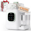 IAGREEA Baby Bottle Washer, 4-in-1 Cleaning Machine Fit 8 Bottles Pump Parts & Baby Essentials Cleaning/Storage/Dry, 30 Spray Holes, Visualized Water Tank, BPA Free, No Hand Washing Required