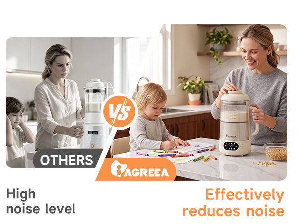 IAGREEA 35oz Glass Nut Milk Maker Machine, 10 in 1 Noise Reducing Soy Maker | 12H Delay, 6H Keep Warm, BPA-Free, Self-Cleaning, Soundproof Cover, 8 Blades, Almond/Oat Milk/Juice