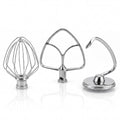 IAGREEA Stainless Steel 3 Pieces For Classic Attachments 4.5-5QT Tilt-Head Stand Mixers, K45WW Wire Whip/ K45DH Dough Hook /K45B Flat Beater for Mixer Accessories Replacement, Heavy Duty