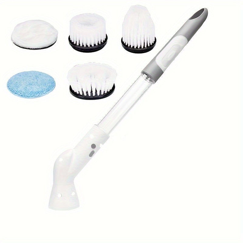 IAGREEA Cordless Electric Spin Scrubber with Built‑in Liquid Storage Bottle, 2‑Speed Rechargeable Power Cleaning Brush, 8 Replaceable Brush Heads for Bathroom Bathtub Tile Floor Kitchen Stove Car Household Cleaning