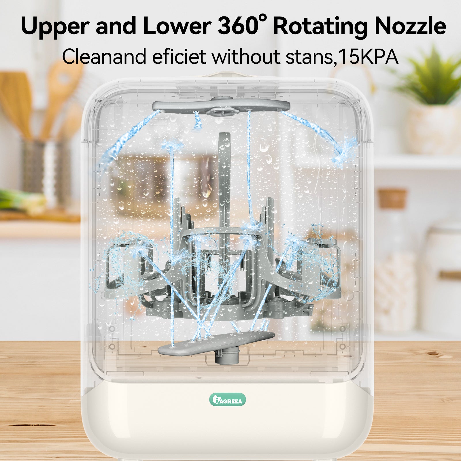 Baby Bottle Washer, All-in-One Sterilizer and Dryer for Bottles Nozzles on Top and Bottom, UV Sterilizer, Pump Parts & Baby Essentials, Replaces Hand Washing, BPA-Free, 72-Hour Storage