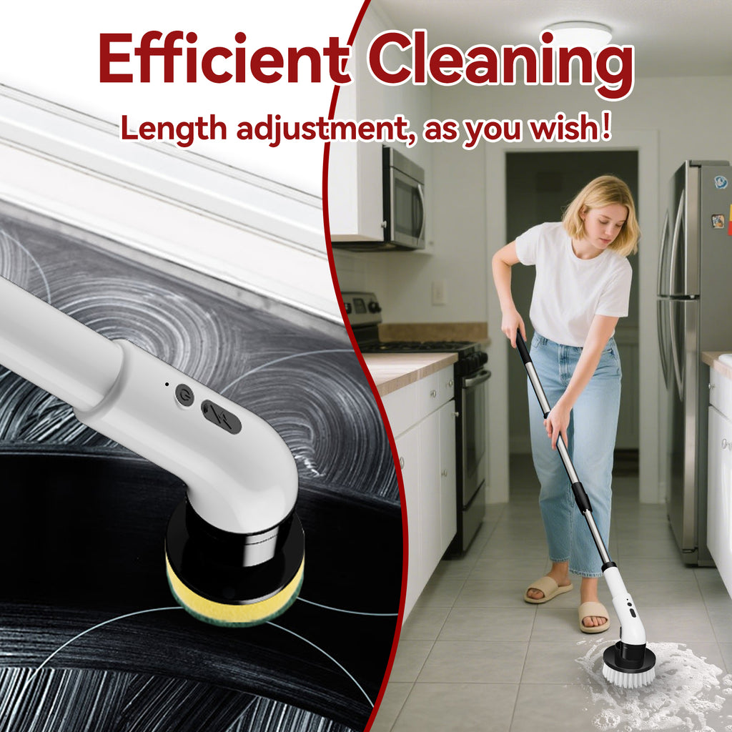 IAGREEA Electric Spin Scrubber for Cleaning Bathroom: Cordless Power Shower Scrubber - Electric Cleaning Brush for Tile Tub