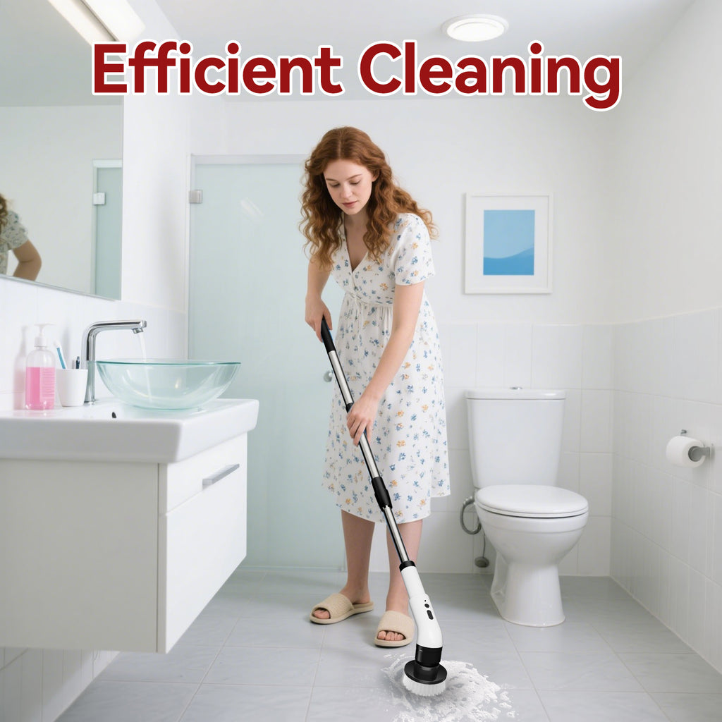 IAGREEA Electric Spin Scrubber for Cleaning Bathroom: Cordless Power Shower Scrubber - Electric Cleaning Brush for Tile Tub