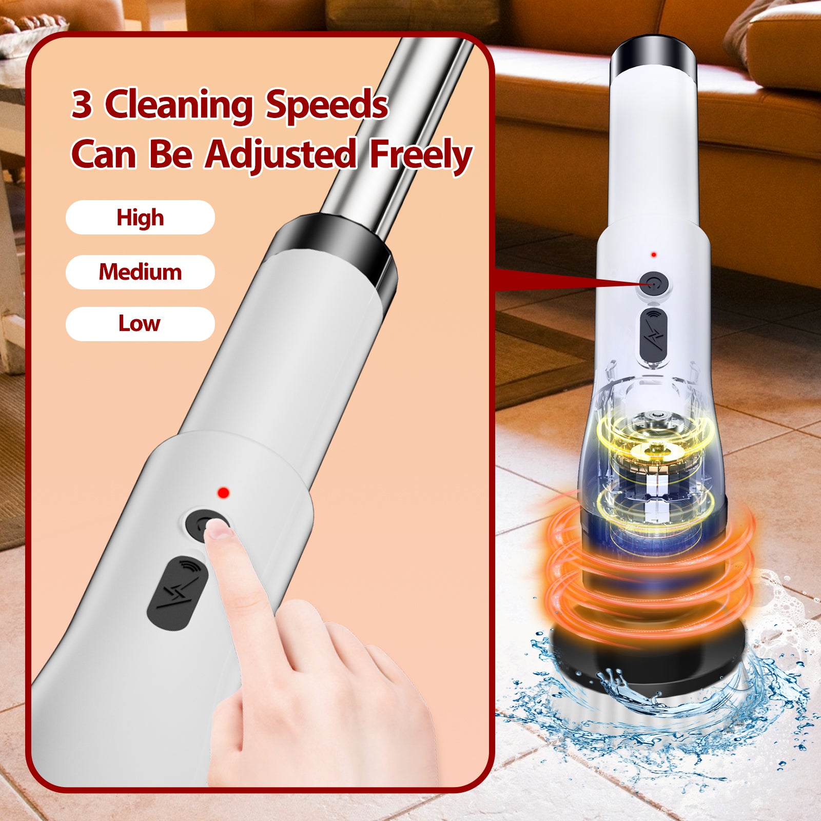 IAGREEA Electric Spin Scrubber for Cleaning Bathroom: Cordless Power Shower Scrubber - Electric Cleaning Brush for Tile Tub