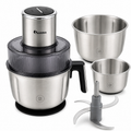IAGREEA Electric Food Processor Meat Grinder, 350W 2‑Speed Pulse Vegetable Chopper with 3Pcs SUS304 Stainless Steel Bowls(2.5L/2.2L/1.8L), Magnetic Retractable Blade Shaft, Dishwasher‑Safe for Meat, Veggies & Baby Food