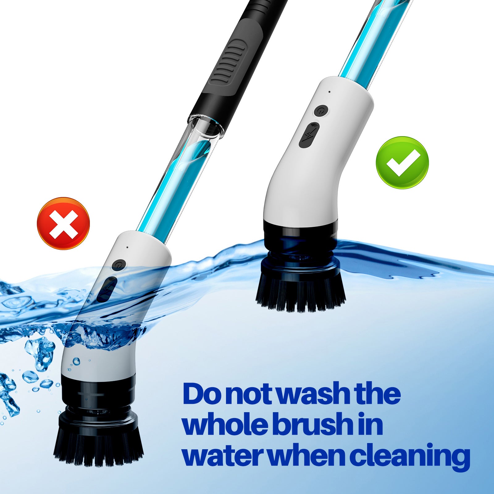 IAGREEA Electric Spin Scrubber with Built‑in Detergent Container, Cordless Rechargeable Cleaning Brush 2 Speed 170‑200RPM, 8 Replaceable Brush Heads, 1500mAh Battery for Bathroom Bathtub Tile Floor Kitchen Stove Car Cleaning
