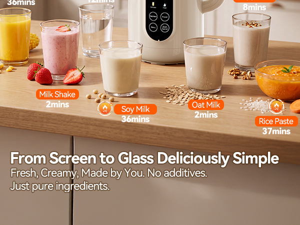 IAGREEA 10-in-1 Nut Milk Maker Machine, 42oz Soy Milk Blender | Large Capacity, No Soak/12H Delay/2H Keep Warm for Homemade Almond/Oat, Juice, Plant-Based & Dairy Free for Family & Party